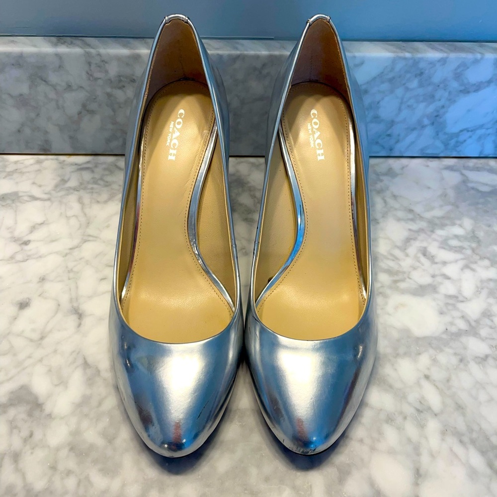 Coach Silver Nala Heels